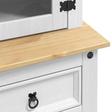 vidaXL Dressoir Corona Wit 100 x 48,5 x 179 cm Massief grenenhout