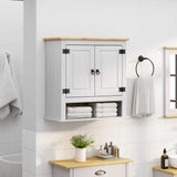 vidaXL Wall Cabinet Corona White 70 x 33 x 71.5 cm Solid Pine Wood