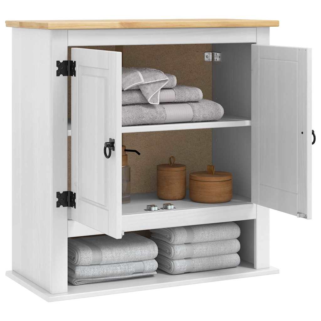 vidaXL Wall Cabinet Corona White 70 x 33 x 71.5 cm Solid Pine Wood