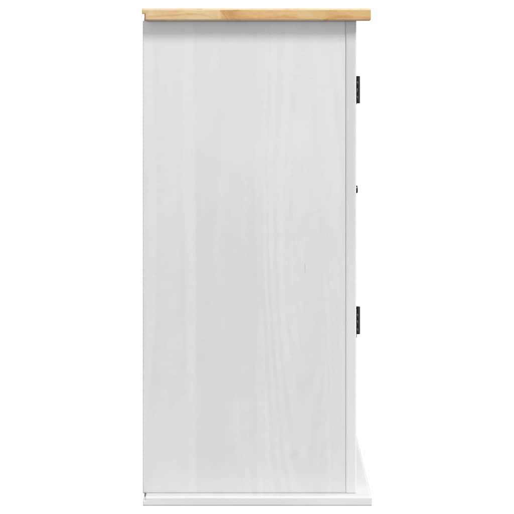vidaXL Wall Cabinet Corona White 70 x 33 x 71.5 cm Solid Pine Wood