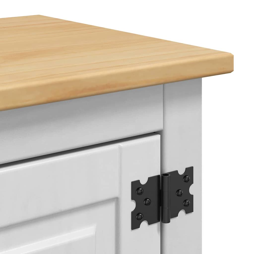 vidaXL Wall Cabinet Corona White 70 x 33 x 71.5 cm Solid Pine Wood