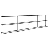 vidaXL 3-Tier Plant Stand Black 400 x 32 x 104 cm Steel
