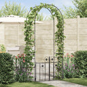vidaXL Tuinboog met slot Zwart 102 x 50 x 218 cm