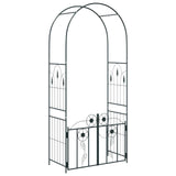 vidaXL Tuinboog met slot Zwart 102 x 50 x 218 cm