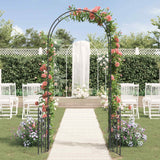 vidaXL Tuinboog met slot Zwart 102 x 50 x 218 cm