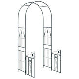 vidaXL Tuinboog met slot Zwart 102 x 50 x 218 cm