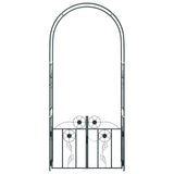 vidaXL Tuinboog met slot Zwart 102 x 50 x 218 cm
