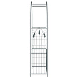 vidaXL Tuinboog met slot Zwart 102 x 50 x 218 cm