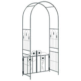 vidaXL Tuinboog met slot Zwart 102 x 50 x 218 cm