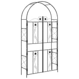 vidaXL Tuinboog Effen Zwart 115 x 37 x 226 cm