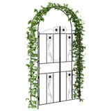 vidaXL Tuinboog Effen Zwart 115 x 37 x 226 cm
