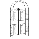 vidaXL Tuinboog Effen Zwart 115 x 37 x 226 cm