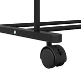 vidaXL Kledingrek Effen Zwart 80 x 53 x 156 cm