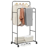 vidaXL Kledingrek Effen Zwart 80 x 53 x 156 cm