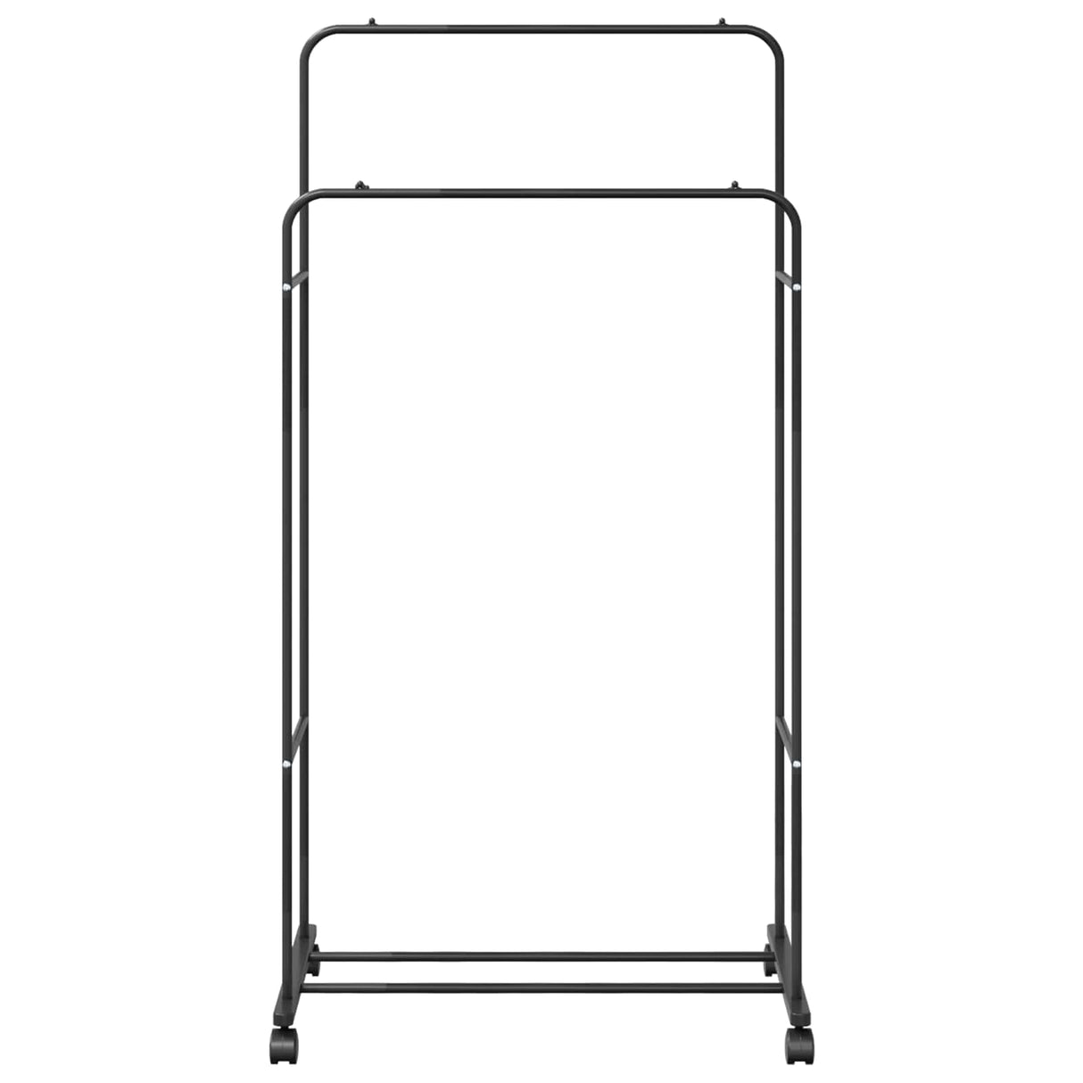 vidaXL Kledingrek Effen Zwart 80 x 53 x 156 cm