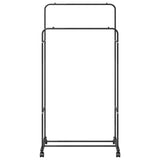 vidaXL Kledingrek Effen Zwart 80 x 53 x 156 cm