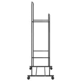 vidaXL Kledingrek Effen Zwart 80 x 53 x 156 cm