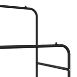vidaXL Kledingrek Effen Zwart 80 x 53 x 156 cm
