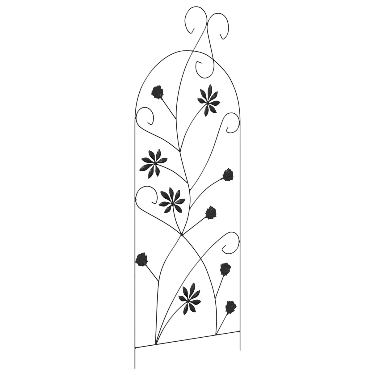 vidaXL Tuinhek met slot 3 pcs Zwart 112 x 39,5 cm Staal