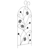 vidaXL Tuinhek met slot 3 pcs Zwart 112 x 39,5 cm Staal