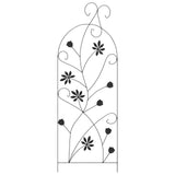 vidaXL Tuinhek met slot 3 pcs Zwart 112 x 39,5 cm Staal