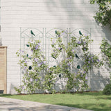 vidaXL Tuinhek met slot 3 pcs Zwart 112 x 39,5 cm Staal