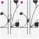 vidaXL Tuinhek 5 pcs Zwart Staal