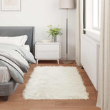 vidaXL Faux Schaapsvacht Tapijt Tafalla Wit 60 x 110 cm Polyester