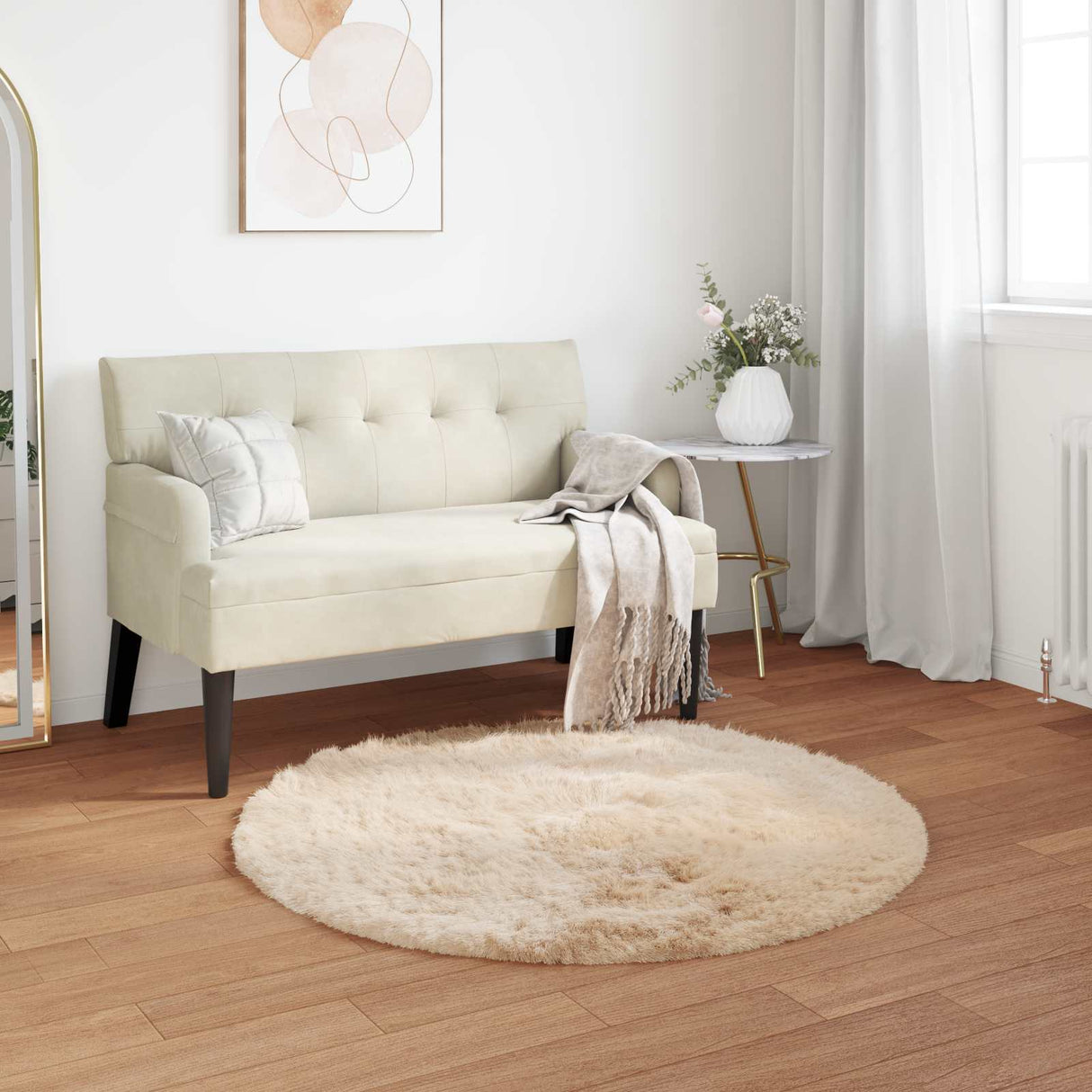 vidaXL Faux Schaapsvacht Tapijt Tafalla Wit 60 x 110 cm Polyester