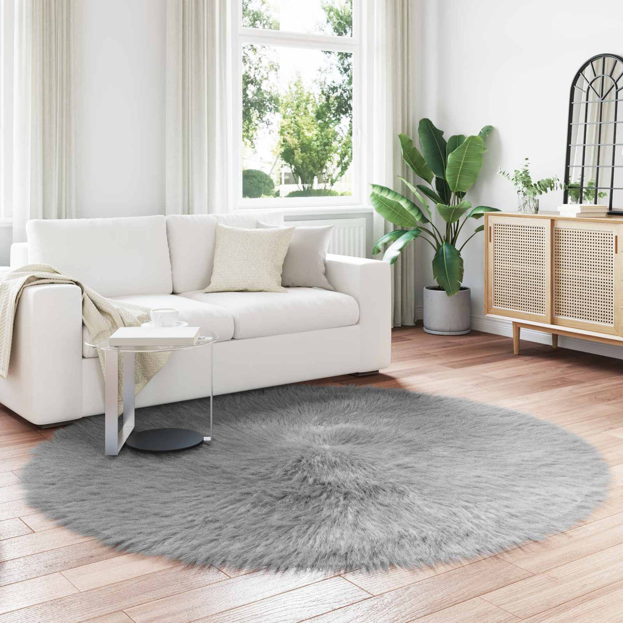 vidaXL Faux Schaapsvacht Tapijt Tafalla Wit 60 x 110 cm Polyester