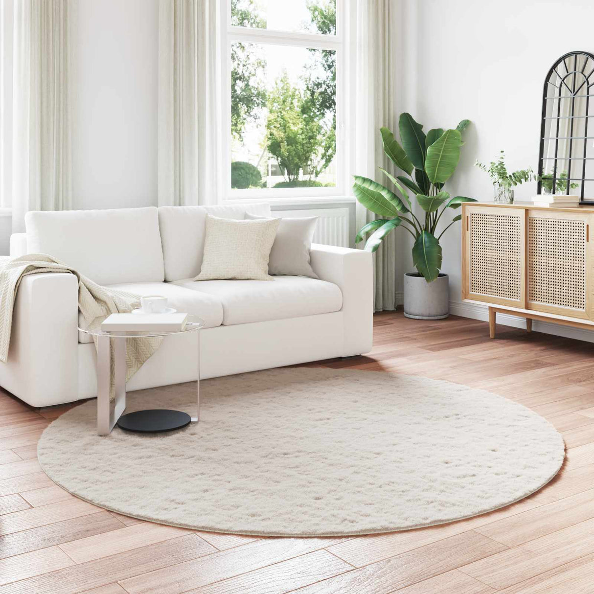 vidaXL Antislip neplamellen schapenvacht tapijt Olite Wit 60 x 110 cm