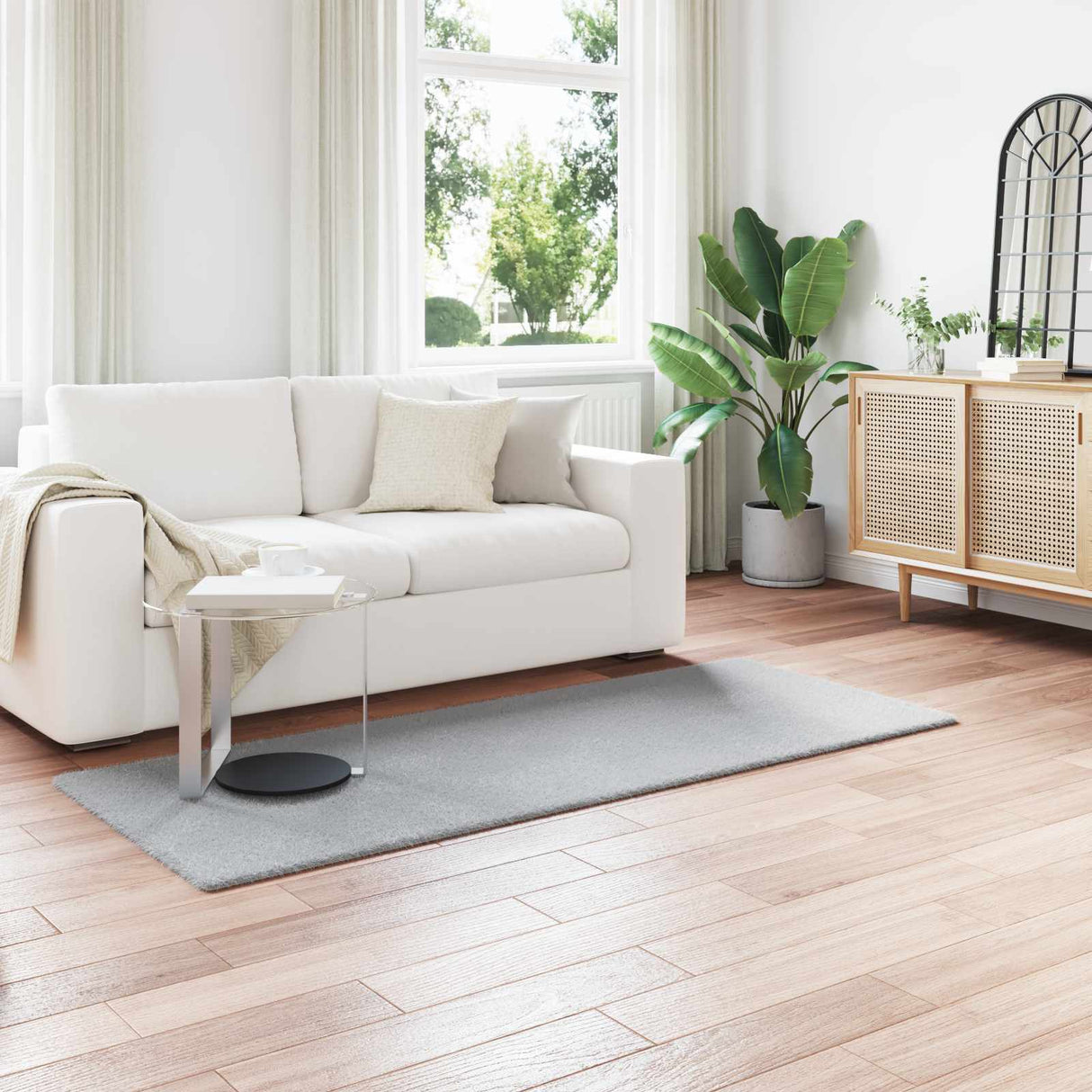 vidaXL Antislip neplamellen schapenvacht tapijt Olite Wit 60 x 110 cm