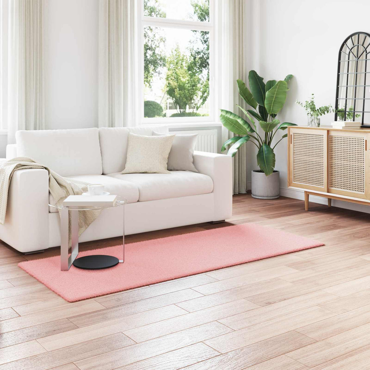 vidaXL Antislip neplamellen schapenvacht tapijt Olite Wit 60 x 110 cm
