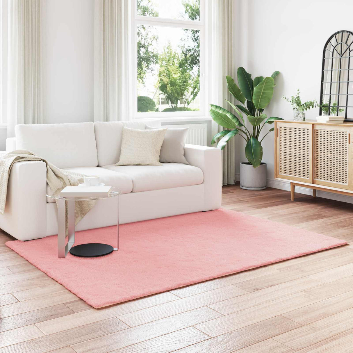vidaXL Antislip neplamellen schapenvacht tapijt Olite Wit 60 x 110 cm