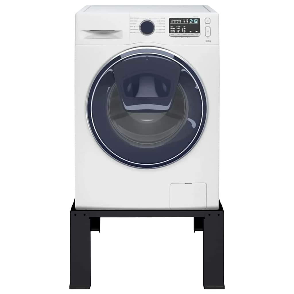 vidaXL Dubbele wasmachine sokkel met uittrekbare planken wit