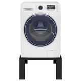 vidaXL Dubbele wasmachine sokkel met uittrekbare planken wit