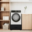 vidaXL Dubbele wasmachine sokkel met uittrekbare planken wit