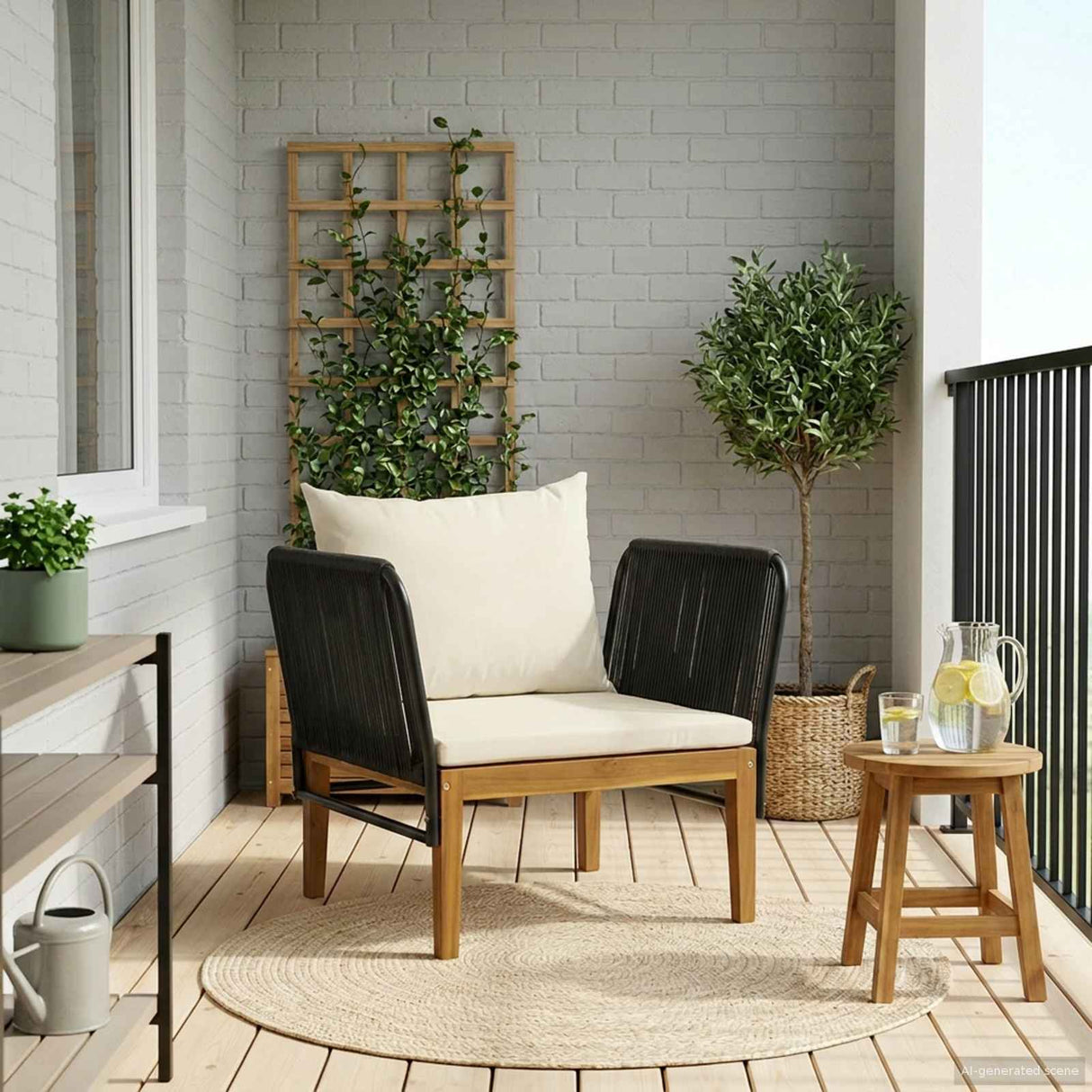 vidaXL Coffee Table Solid Acacia Wood Natural 60 x 60 x 30 cm
