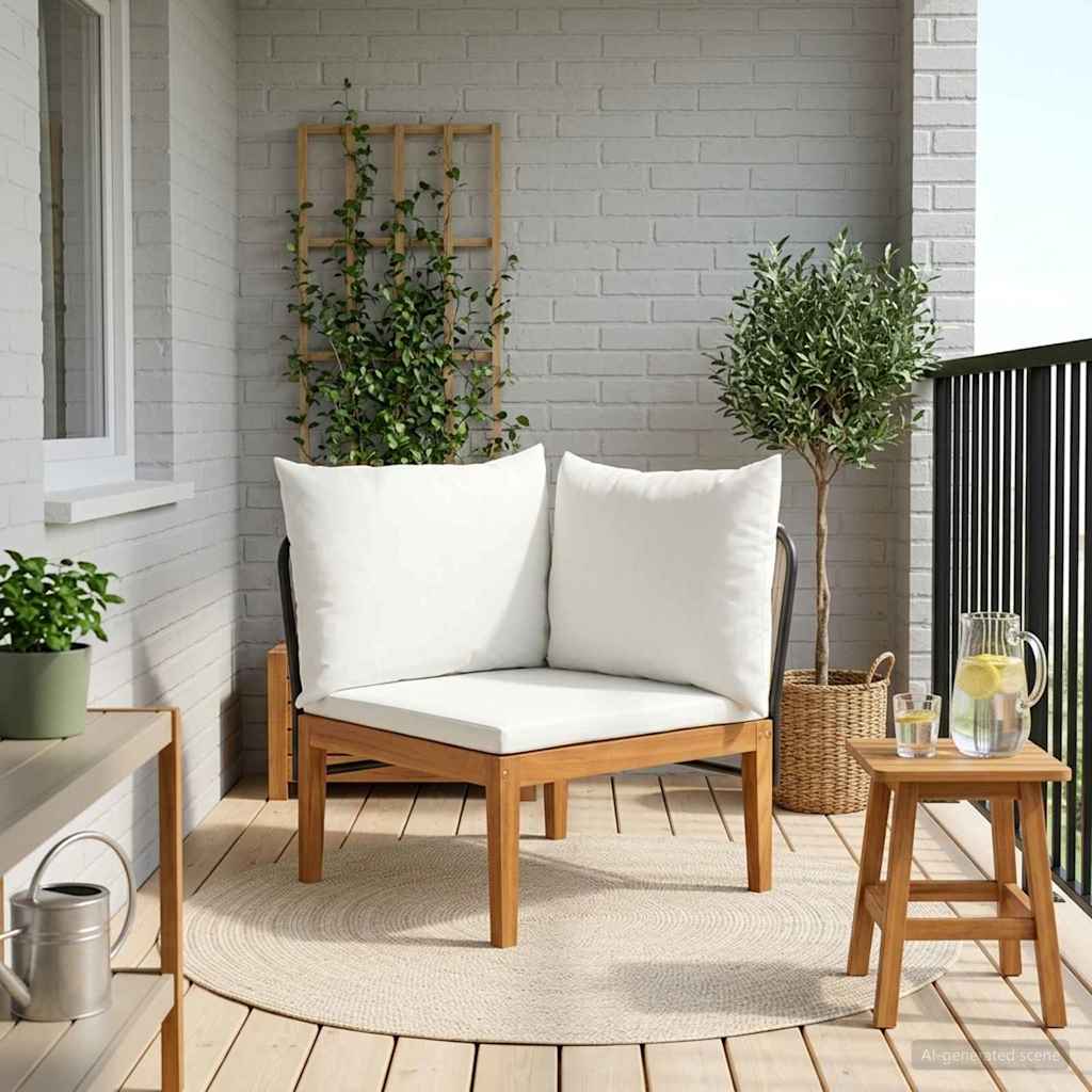 vidaXL Coffee Table Solid Acacia Wood Natural 60 x 60 x 30 cm