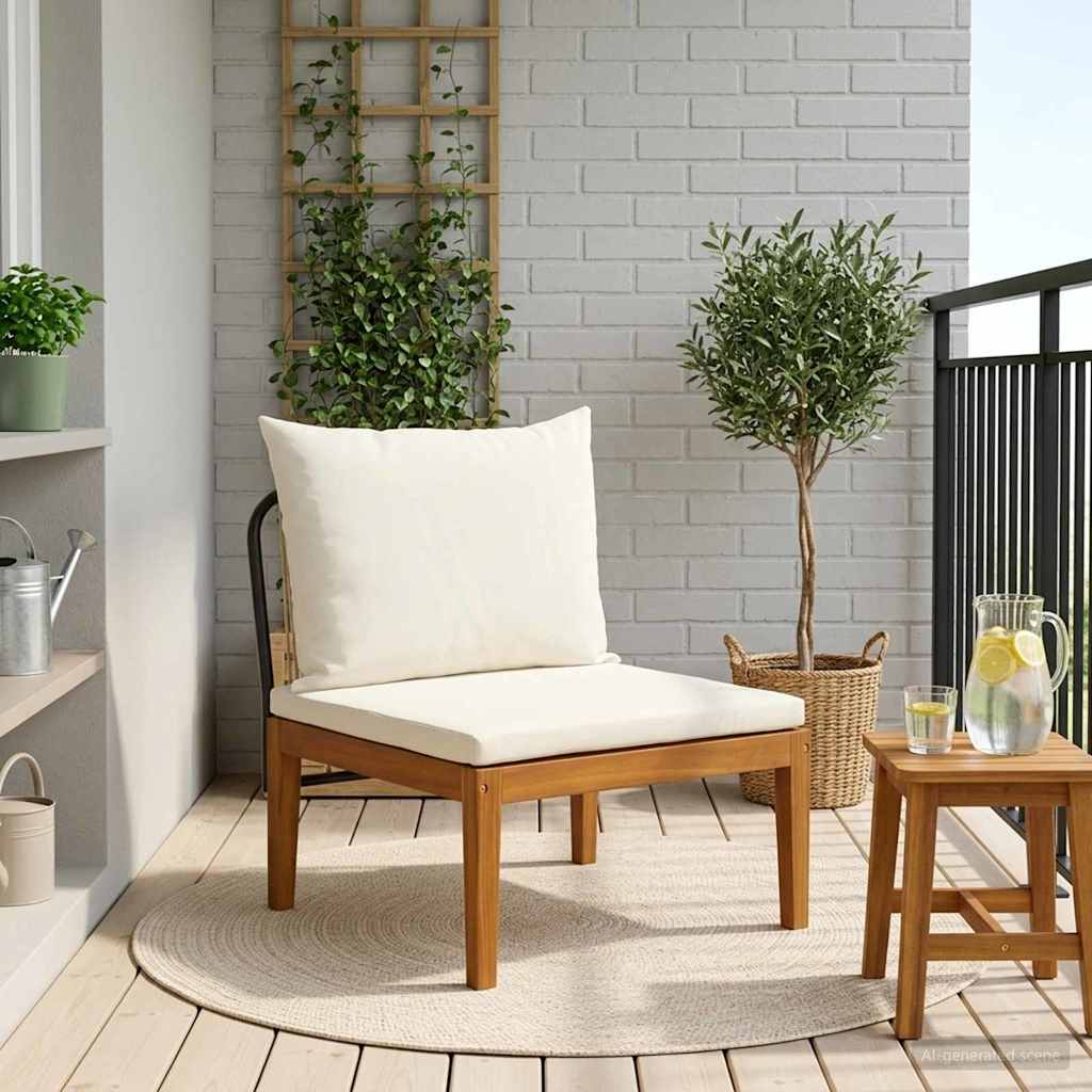 vidaXL Coffee Table Solid Acacia Wood Natural 60 x 60 x 30 cm
