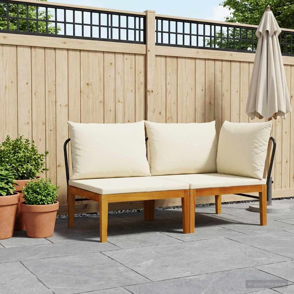 vidaXL Coffee Table Solid Acacia Wood Natural 60 x 60 x 30 cm