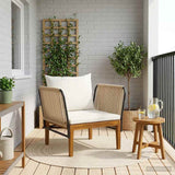 vidaXL Coffee Table Solid Acacia Wood Natural 60 x 60 x 30 cm