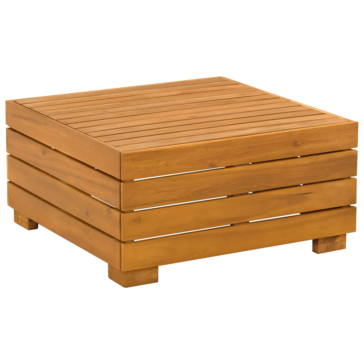 vidaXL Garden Side Table Solid Acacia Wood Brown 60 x 60 x 30 cm