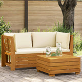 vidaXL Garden Side Table Solid Acacia Wood Brown 60 x 60 x 30 cm