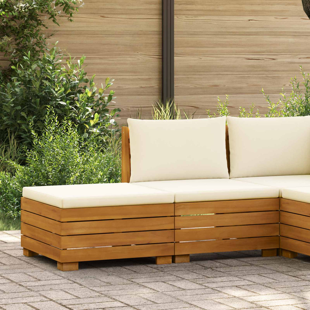 vidaXL Garden Side Table Solid Acacia Wood Brown 60 x 60 x 30 cm
