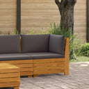 vidaXL Garden Side Table Solid Acacia Wood Brown 60 x 60 x 30 cm