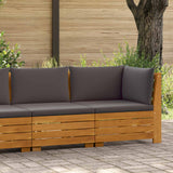vidaXL Garden Side Table Solid Acacia Wood Brown 60 x 60 x 30 cm
