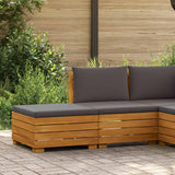 vidaXL Garden Side Table Solid Acacia Wood Brown 60 x 60 x 30 cm