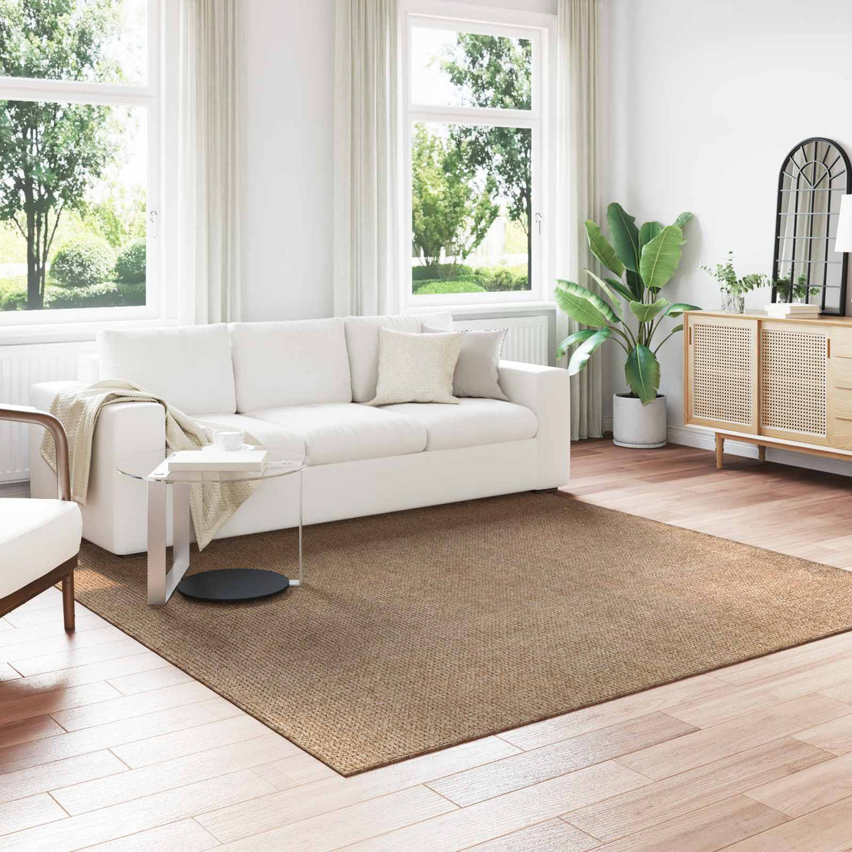 vidaXL Vloerkleden Rechthoekig AGIRA Naturel 150 x 80 cm Polyester