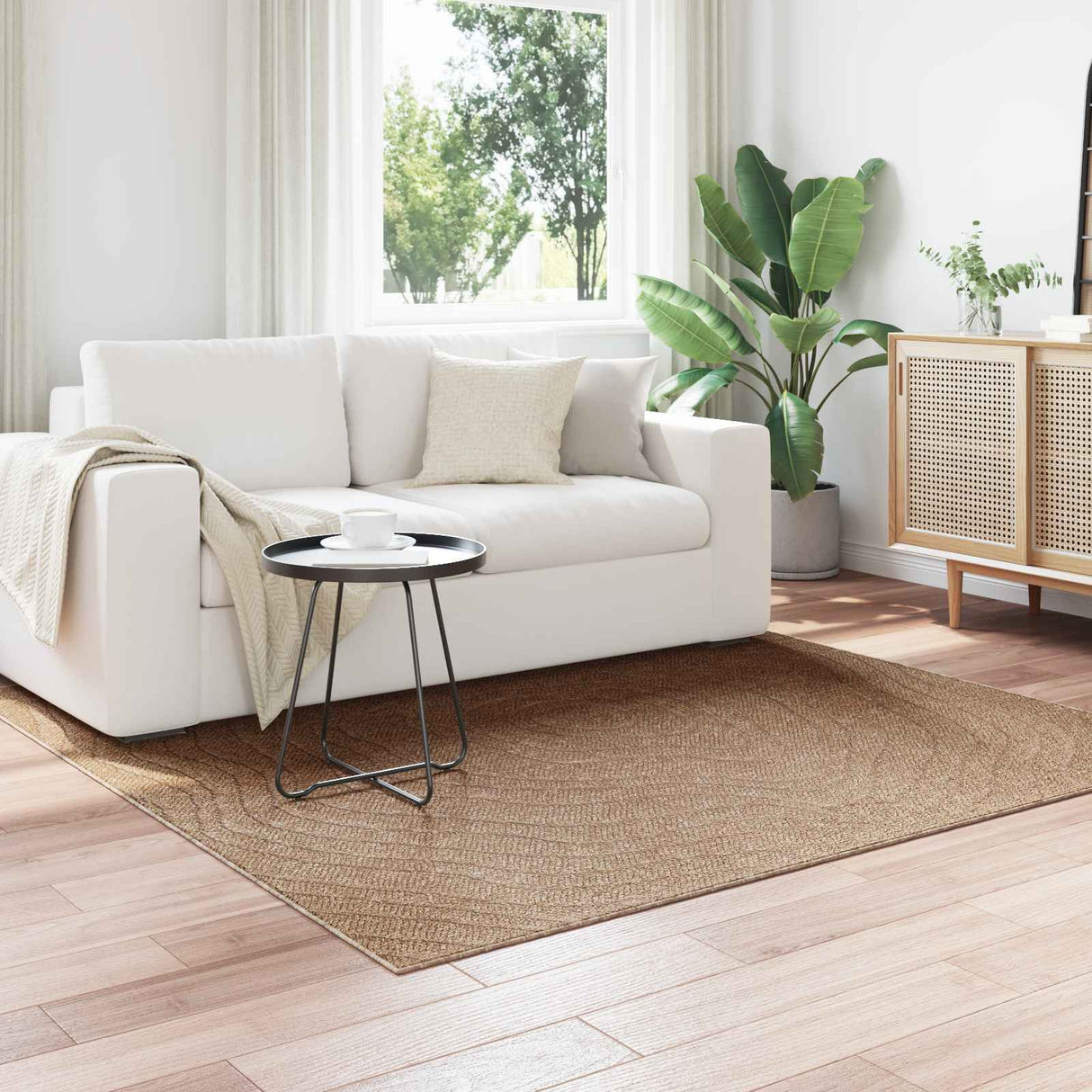 vidaXL Vloerkleden Rechthoekig AGIRA Naturel 150 x 80 cm Polyester